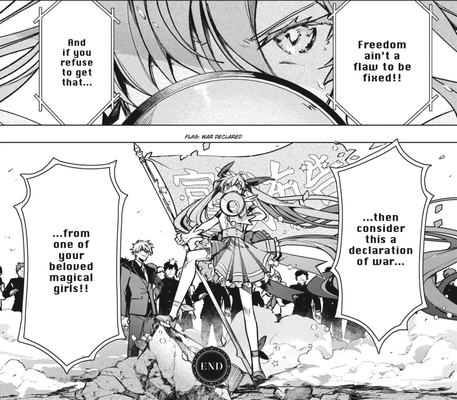 Panel from the end of chapter 15 of Magical Girl Incident.